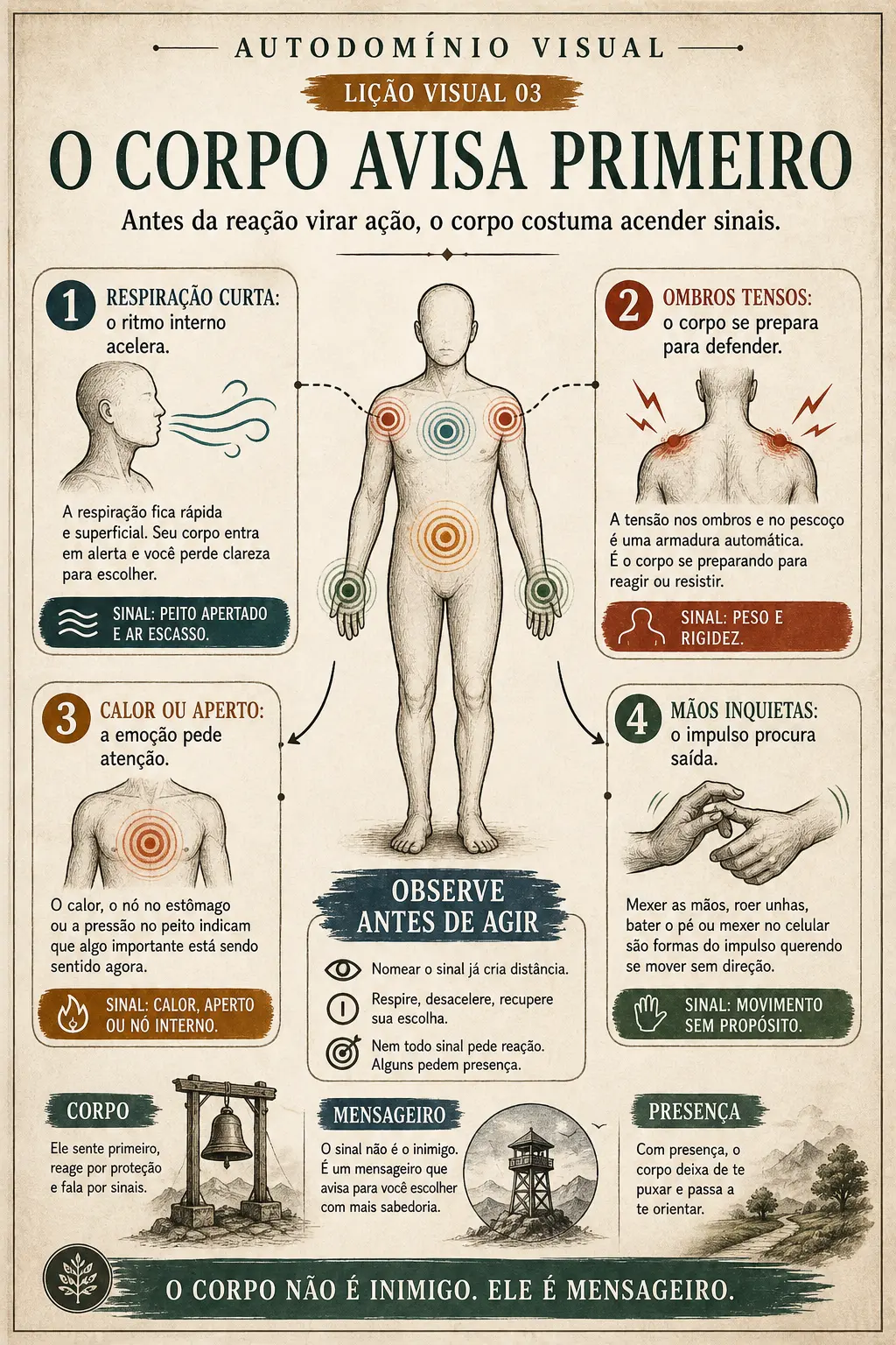 Prévia da lição visual O corpo avisa primeiro